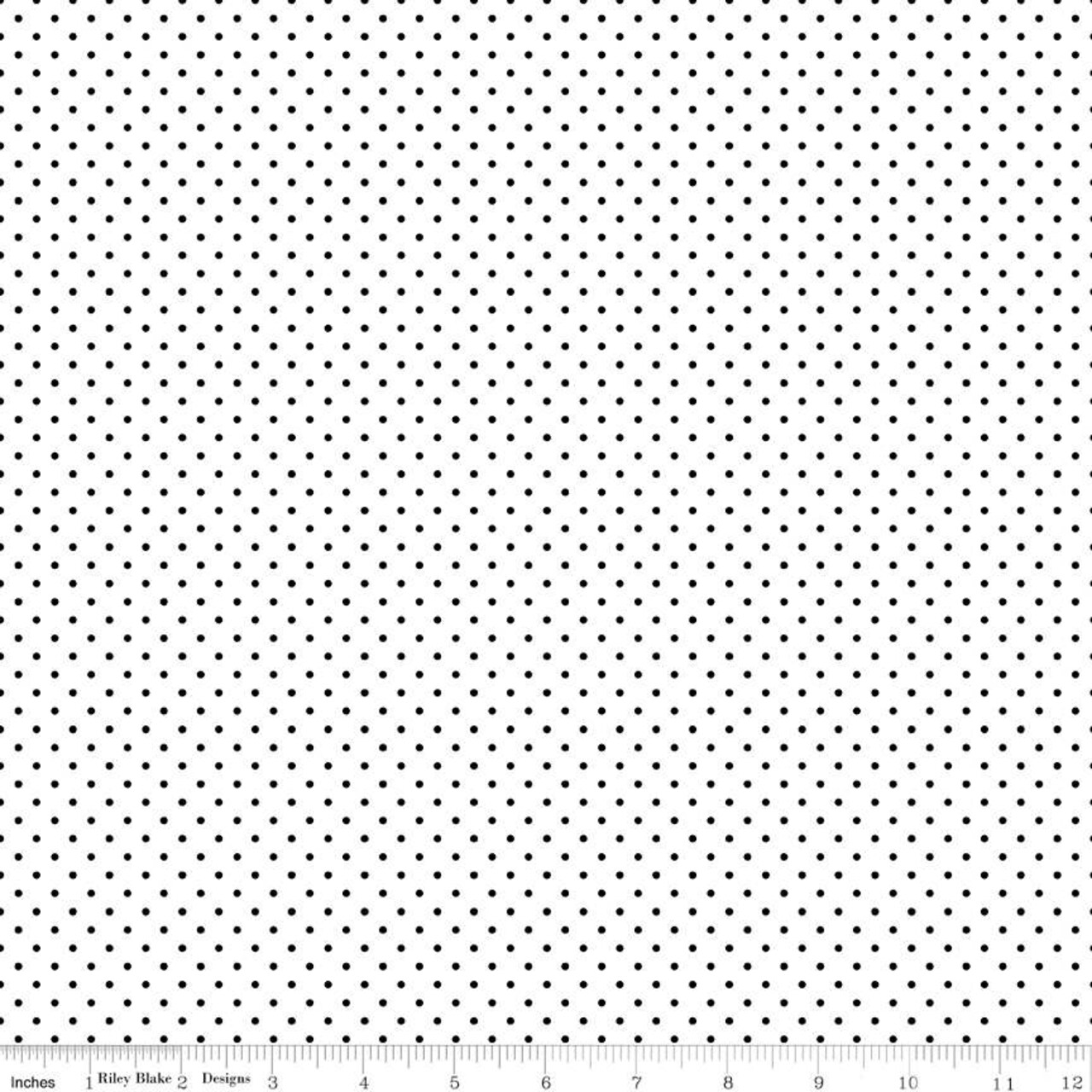 Fabric Riley Blake Basics Black Swiss Dot on White by the Quarter Yard C660-110-BLACK